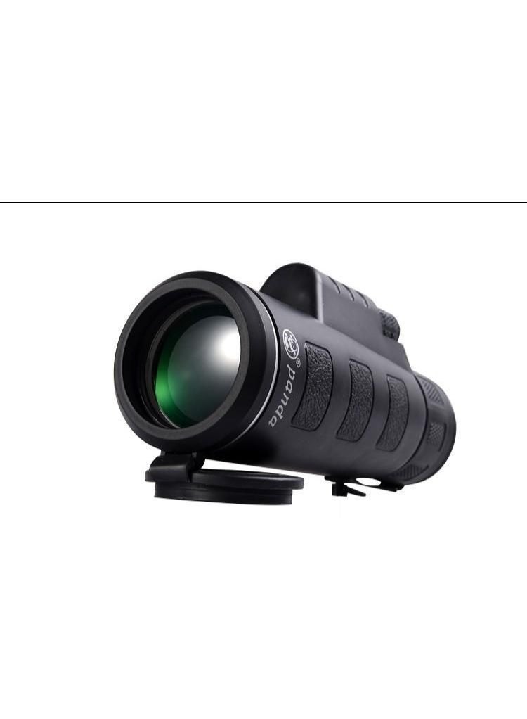 باندا منظار أحادي عالي التكبير 35×50 مقاوم للماء، مدمج وقوي مع تركيز بيد واحدة - أسود - Image 1